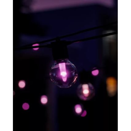 Philips - Zewnętrzny łańcuch świetlny LED RGBW Hue FESTAVIA, przedłużalny i ściemnialny, 30xLED, 21 m, IP65