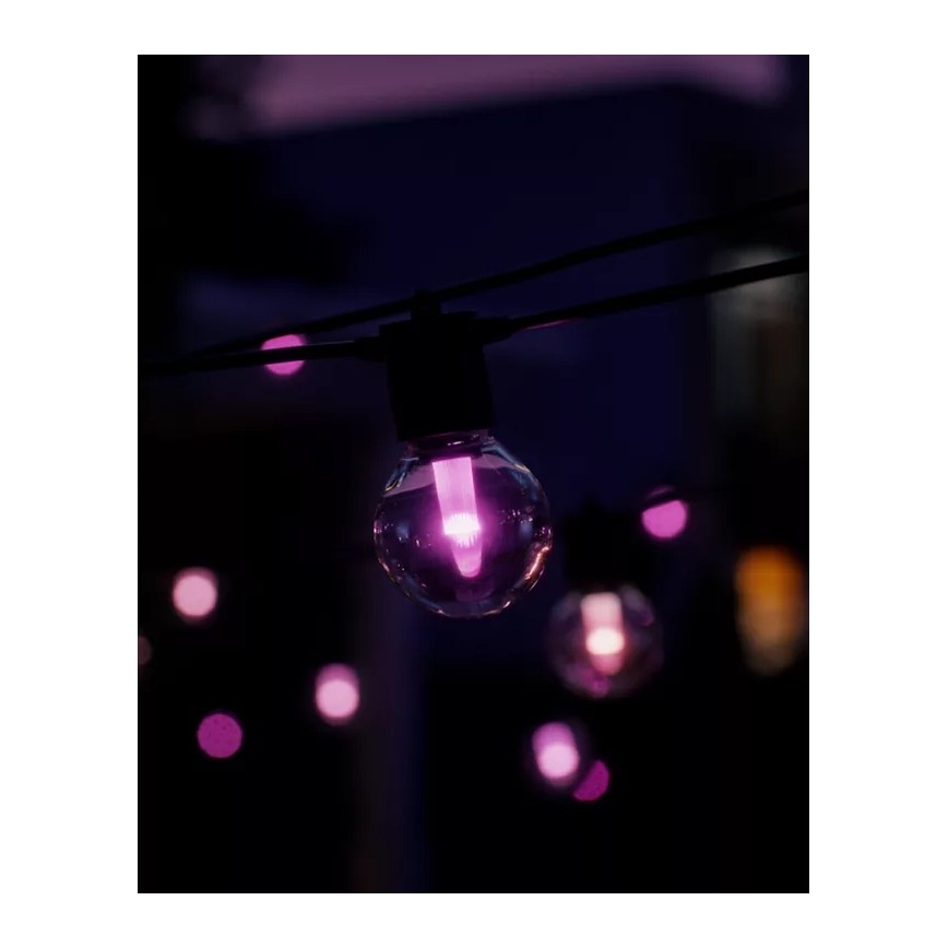 Philips - Zewnętrzny łańcuch świetlny LED RGBW Hue FESTAVIA, przedłużalny i ściemnialny, 30xLED, 21 m, IP65