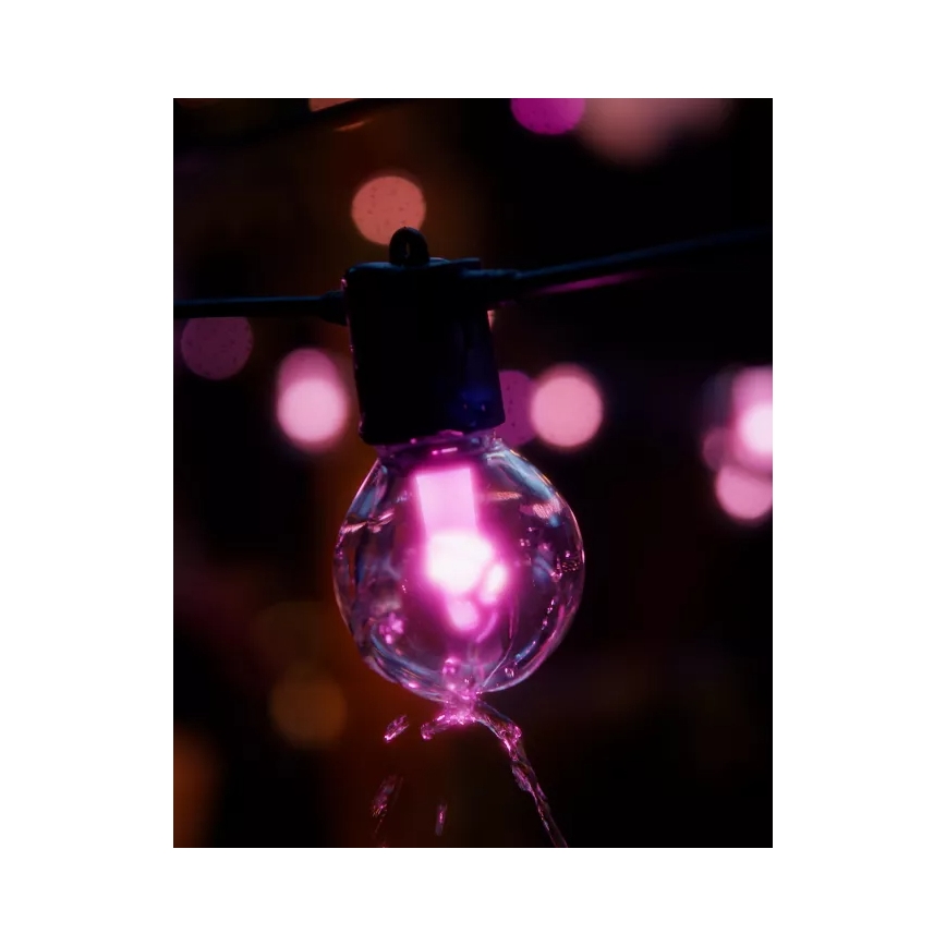 Philips - Zewnętrzny łańcuch świetlny LED RGBW Hue FESTAVIA, przedłużalny i ściemnialny, 30xLED, 21 m, IP65