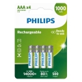 Philips R03B4RTU10/10 - 4 szt. Akumulatory AAA NiMH/1,2V/1000 mAh