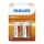 Philips R14L2B/10 - 2 szt. Bateria cynkowo-chlorowa C LONGLIFE 1,5V 2800mAh