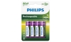 Philips R6B4B260/10 - 4 szt. Bateria akumulatorowa AA MULTILIFE NiMH/1,2V/2600 mAh
