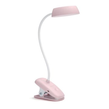 Philips - Regulowana lampa LED z klipsem DONUTCLIP LED/3W/5V 1200 mAh CRI 90 różowa