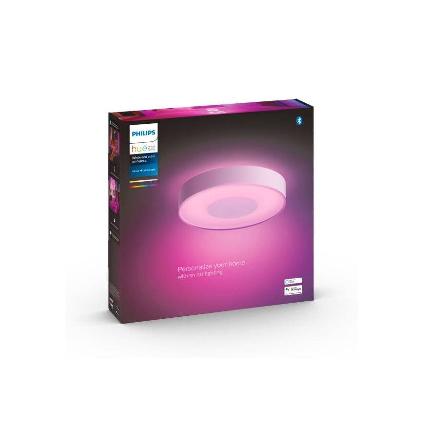 Philips - LED RGB ściemnialny plafon Hue INFUSE LED/33,5W/230V 2000-6500K śr. 381 mm biały