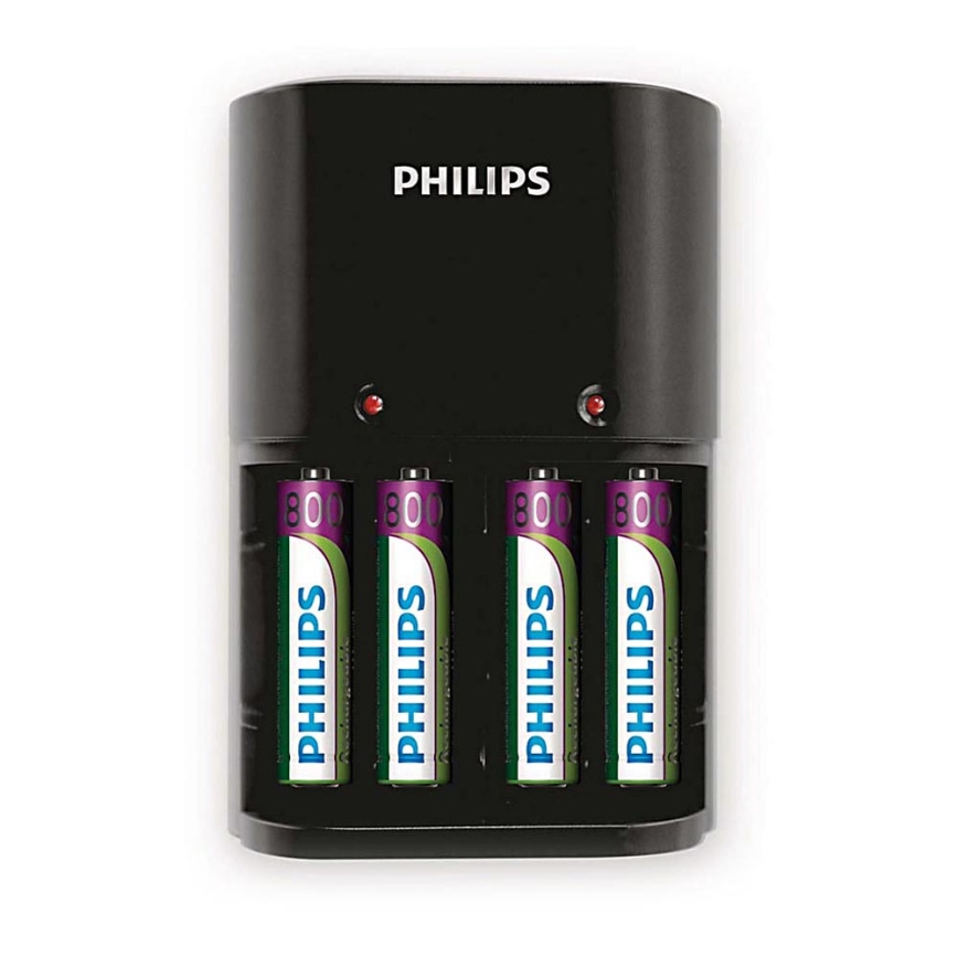 Philips SCB1450NB/12 - Ładowarka baterii MULTILIFE 4xAAA 800 mAh 230V