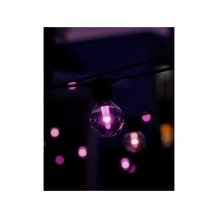 Philips - ściemnialna girlanda ogrodowa LED RGBW Hue FESTAVIA, 20 diod LED, 14 m, IP65