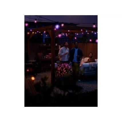 Philips - ściemnialna girlanda ogrodowa LED RGBW Hue FESTAVIA, 20 diod LED, 14 m, IP65