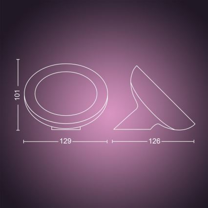 Philips - ściemnialna lampa stołowa RGB LED Hue BLOOM LED/7,1W/230V