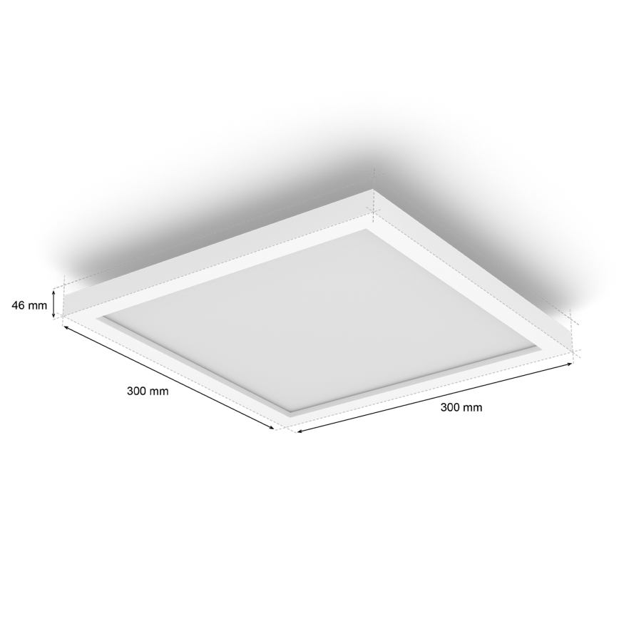 Philips - Ściemnialna lampa sufitowa LED Hue AURELLE LED/19W/230V 2200-6500K 30x30 cm biała