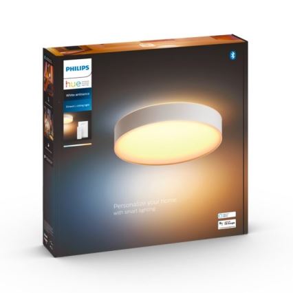 Philips - ściemnialna lampa sufitowa Hue LED/33,5W/230V 2200-6500K śr. 425 mm biała + pilot zdalnego sterowania
