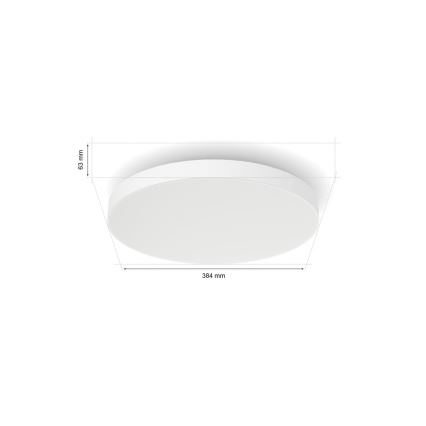 Philips - Ściemnialna lampa sufitowa RGBW Hue DATURA LED/48W/230V 2000-6500K