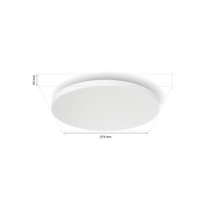 Philips - Ściemnialna lampa sufitowa RGBW Hue DATURA LED/67W/230V 2000-6500K