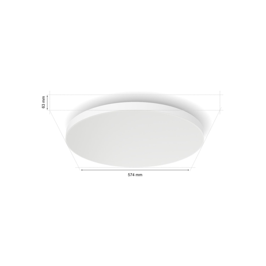 Philips - Ściemnialna lampa sufitowa RGBW Hue DATURA LED/67W/230V 2000-6500K