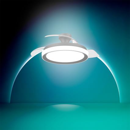 Philips - LED ściemnialna lampa sufitowa z wentylatorem BLISS LED/35W/230V czarna + pilot zdalnego sterowania