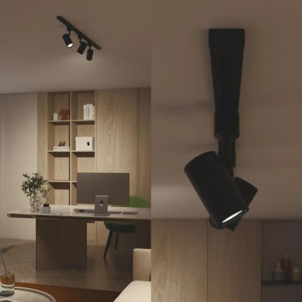 Philips - Ściemnialna oprawa punktowa LED do systemu szynowego EASYLINK 3xGU10/6,2W/230V 2200-2700K 1m czarna