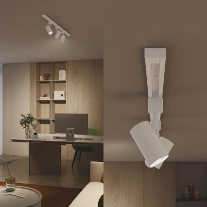 Philips - LED ściemnialna oprawa punktowa do systemu szynowego EASYLINK 3xGU10/6,2W/230V 2200-2700K 1m biała