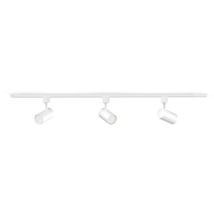 Philips - LED ściemnialna oprawa punktowa do systemu szynowego EASYLINK 3xGU10/6,2W/230V 2200-2700K 1m biała