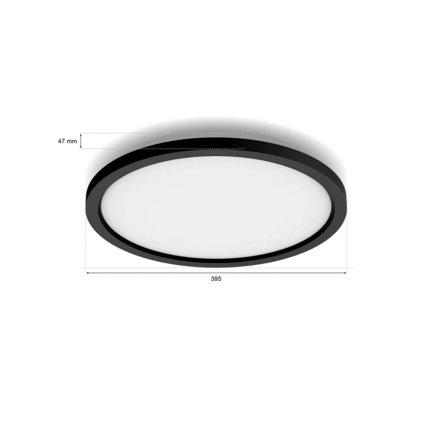 Philips - ściemnialna lampa sufitowa LED Hue AURELLE LED/21W/230V 2200-6500K śr. 39,5 cm czarna