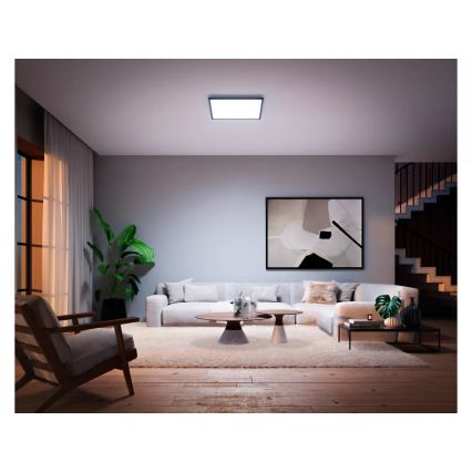 Philips - Ściemnialna oprawa sufitowa LED Hue AURELLE LED/39W/230V 2200-6500K 60x60 cm czarna