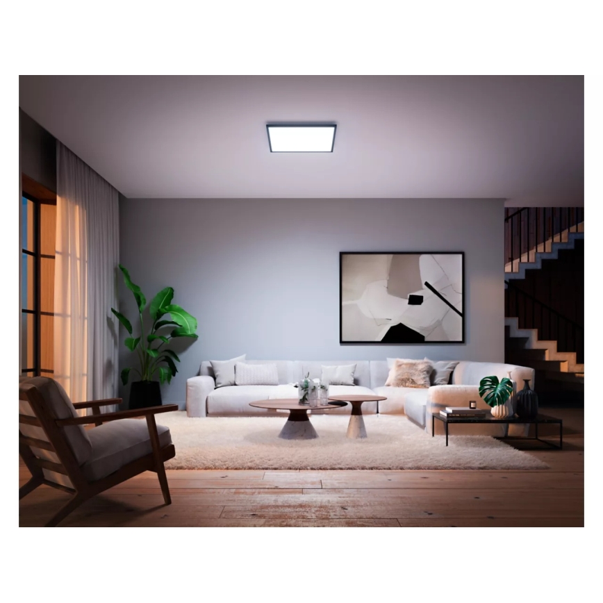 Philips - Ściemnialna oprawa sufitowa LED Hue AURELLE LED/39W/230V 2200-6500K 60x60 cm czarna