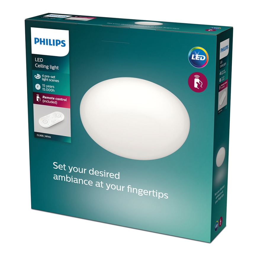 Philips - ściemnialna oprawa sufitowa LED/23W/230V + pilot zdalnego sterowania