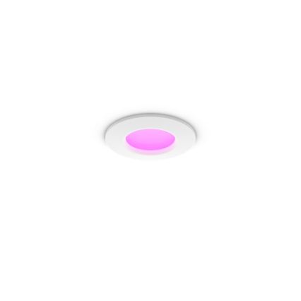 Philips - LED RGBW Ściemnialna oprawa wpuszczana do łazienki Hue SLIM LED/8,3W/230V 1000-20000K biały IP44
