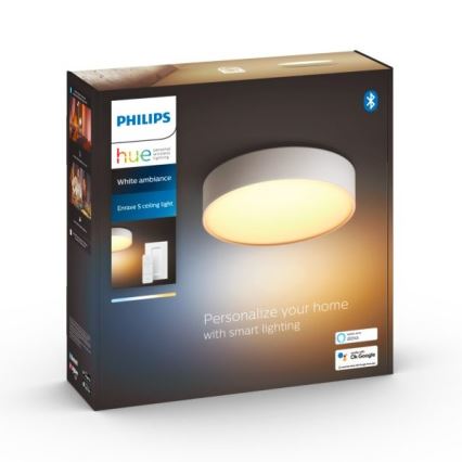 Philips - LED Plafon ściemnialny Hue LED/9,6W/230V 2200–6500K śr. 261 mm biały + pilot zdalnego sterowania