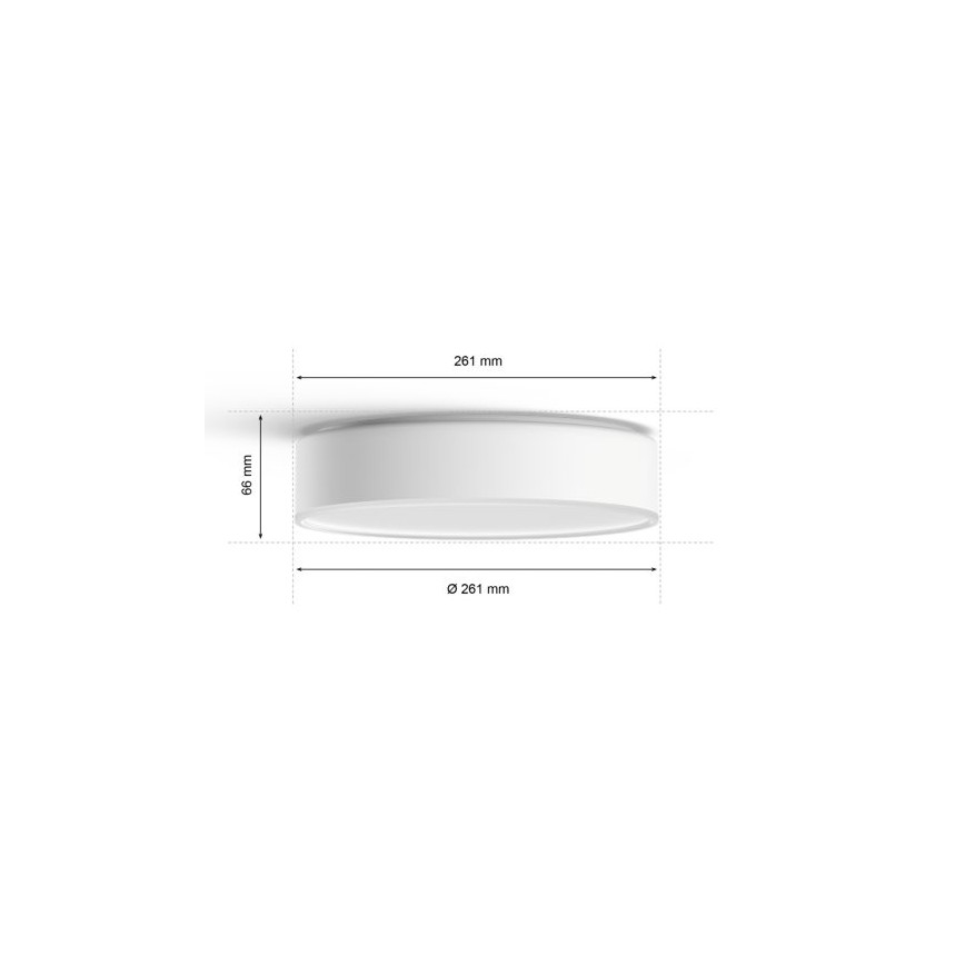 Philips - LED Plafon ściemnialny Hue LED/9,6W/230V 2200–6500K śr. 261 mm biały + pilot zdalnego sterowania