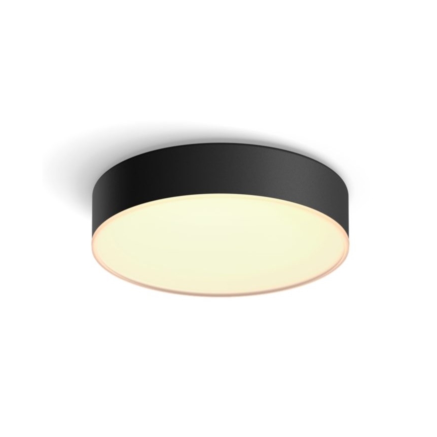 Philips - LED Plafon ściemnialny Hue LED/9,6W/230V 2200-6500K śr. 261 mm czarny + pilot zdalnego sterowania