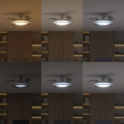 Philips - LED ściemnialna lampa sufitowa z wentylatorem BLISS LED/35W/230V biała + pilot zdalnego sterowania