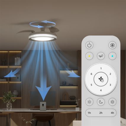 Philips - LED ściemnialna lampa sufitowa z wentylatorem BLISS LED/35W/230V biała + pilot zdalnego sterowania