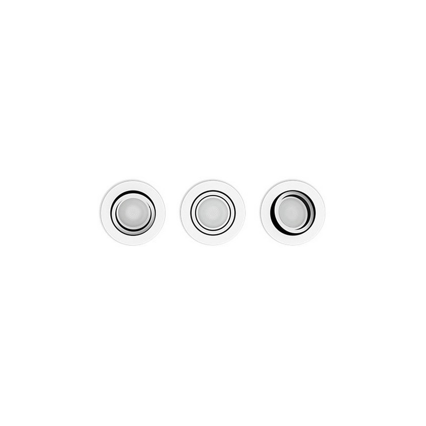 Philips - SET 3x LED RGB Ściemniane oświetlenie wpuszczane Hue CENTURA 1xGU10/5,7W/230V 2000-6500K