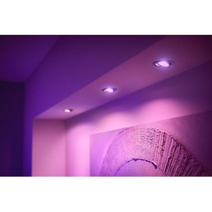 Philips - SET 3x LED RGB Ściemniane oświetlenie wpuszczane Hue CENTURA 1xGU10/5,7W/230V 2000-6500K