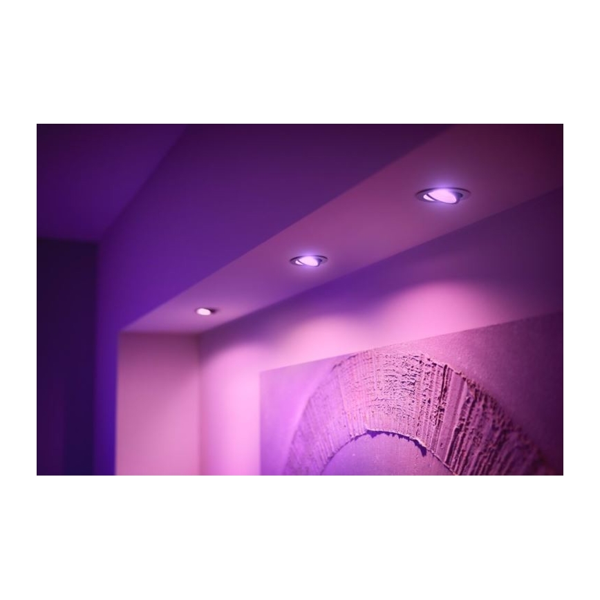 Philips - SET 3x LED RGB Ściemniane oświetlenie wpuszczane Hue CENTURA 1xGU10/5,7W/230V 2000-6500K
