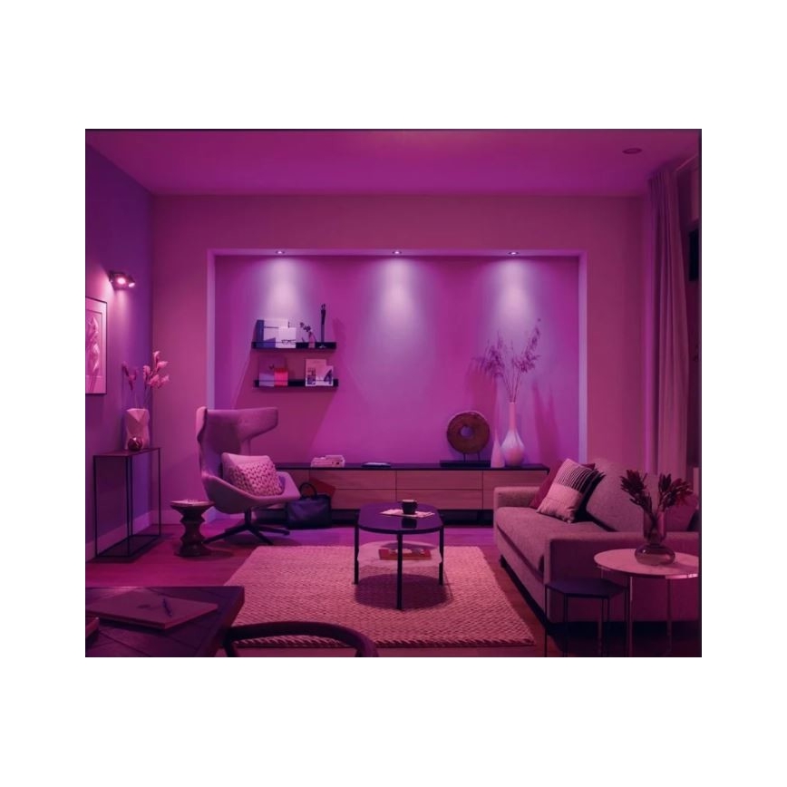 Philips - SET 3x LED RGB Ściemniane oświetlenie wpuszczane Hue CENTURA 1xGU10/5,7W/230V 2000-6500K