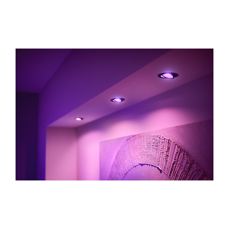 Philips - SET 3x LED RGB Ściemniane oświetlenie wpuszczane Hue CENTURA 1xGU10/5,7W/230V 2000-6500K