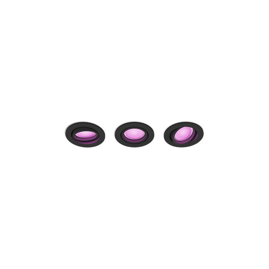 Philips - SET 3x LED RGB Ściemniane oświetlenie wpuszczane Hue CENTURA 1xGU10/5,7W/230V 2000-6500K