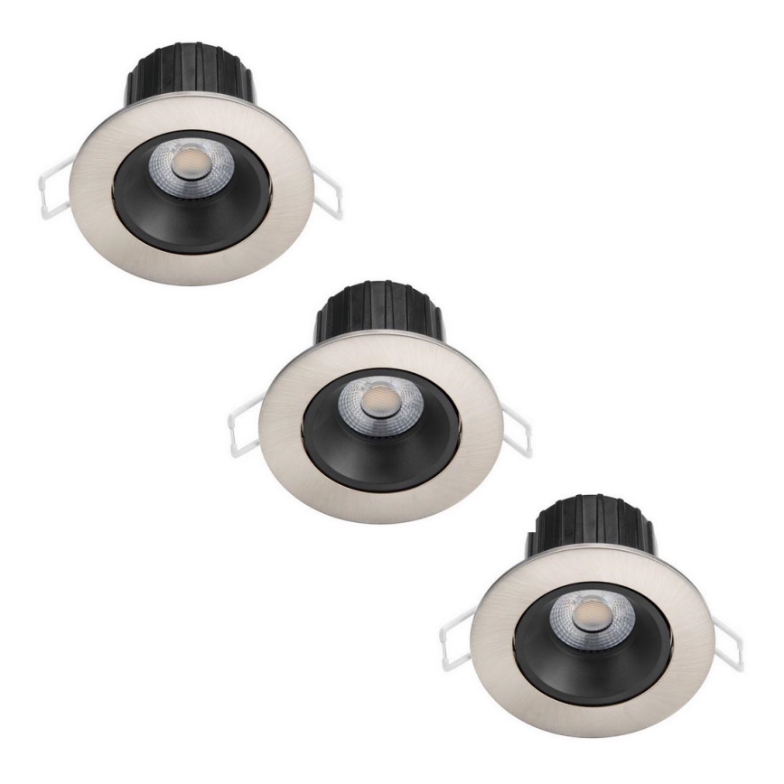 Philips - SET 3x LED Ściemniana wpuszczana lampa łazienkowa ABROSA LED/9W/230V IP44