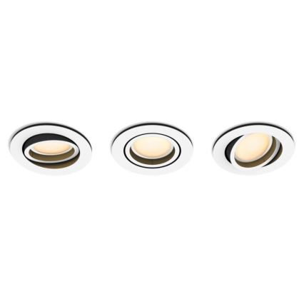 Philips - SET 3x LED Ściemniane oświetlenie wpuszczane Hue MILLISKIN 1xGU10/5,7W/230V 2200-6500K