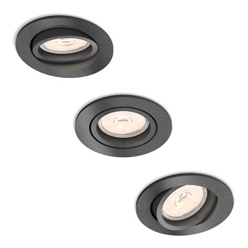 Philips - SET 3x Oprawa wpuszczana 1xGU10/5,5W/230V