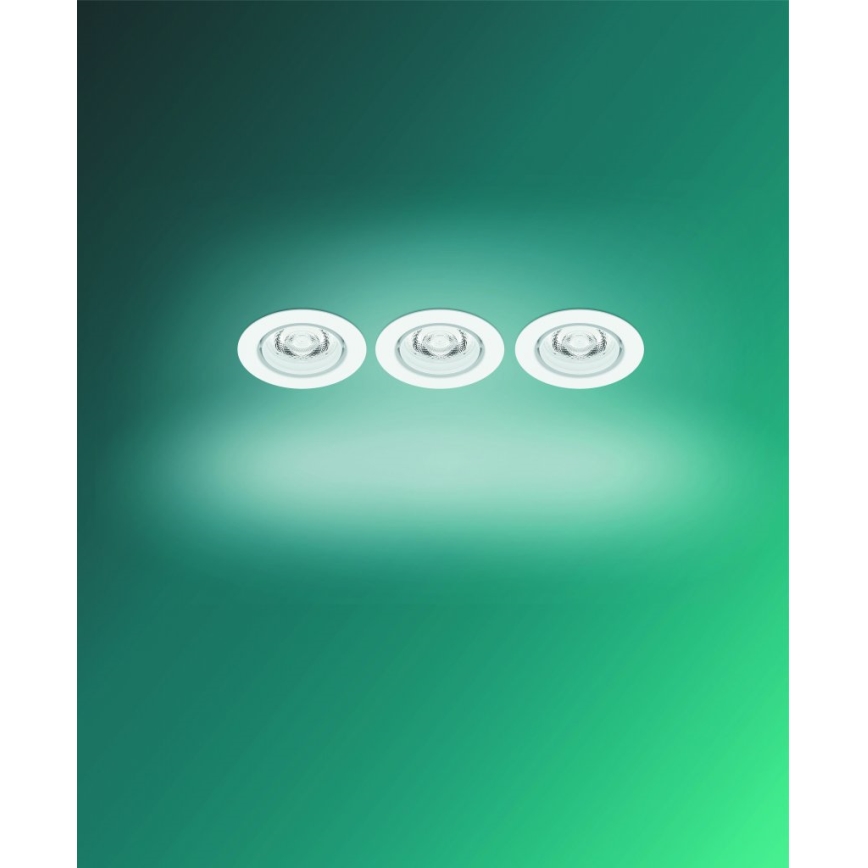 Philips -SET 3xLED Ściemnialna oprawa wpuszczana IMPALA Warm Glow LED/6W/230V