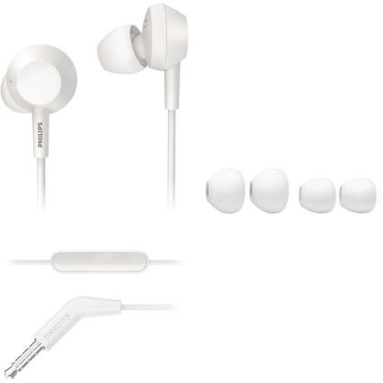 Philips TAE4105WT/00 - Sluchátka z mikrofonem JACK 3,5 mm biały