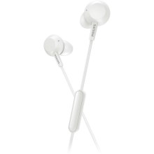 Philips TAE4105WT/00 - Słuchawki z mikrofonem Bluetooth JACK 3,5 mm białe