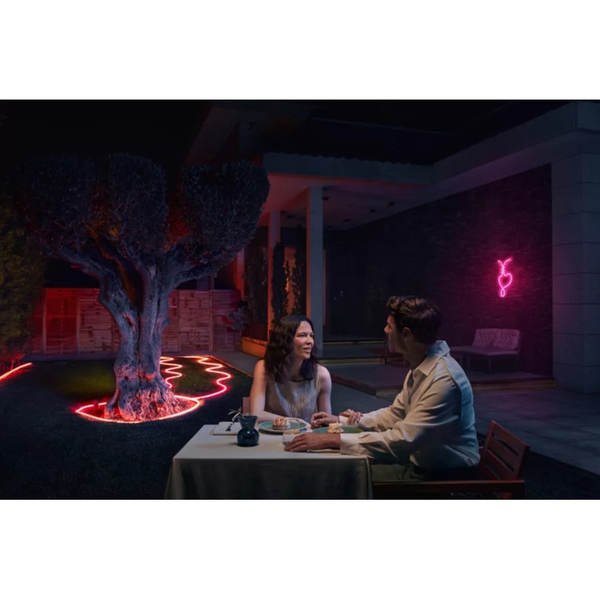 Philips - LED RGBW ściemnialna zewnętrzna taśma Hue NEON 5m LED/30W/230V 2200-6500K IP67 + czujnik ruchu