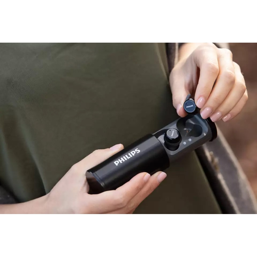 Philips TAST702BK/00 - Bezprzewodowe słuchawki TWS Bluetooth IPX5 czarne