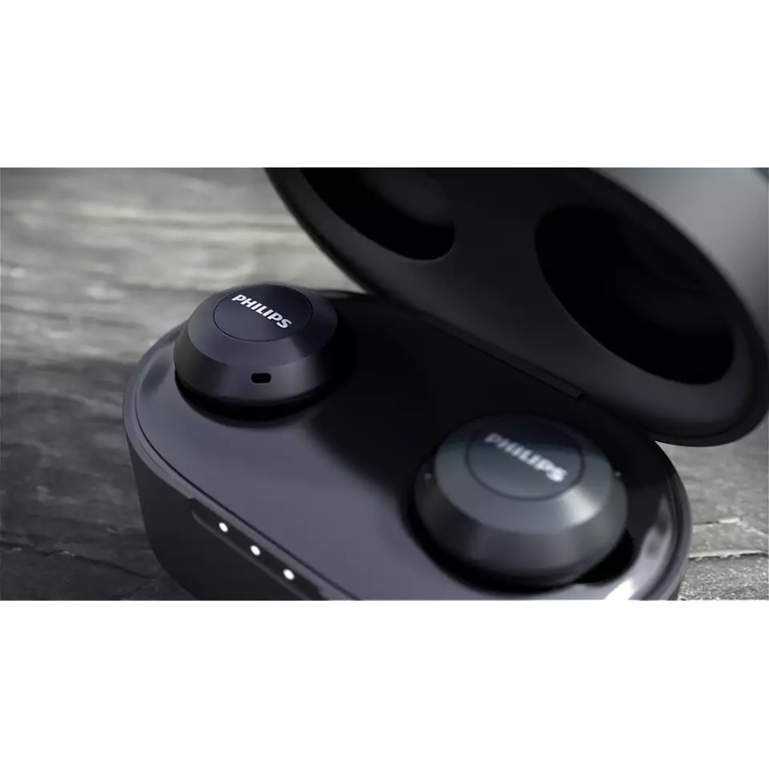 Philips TAT8505BK/00 - Słuchawki bezprzewodowe IPX4 2x 55 mAh + 560 mAh czarny