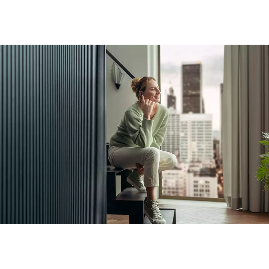 Philips TAT8505BK/00 - Słuchawki bezprzewodowe IPX4 2x 55 mAh + 560 mAh czarny