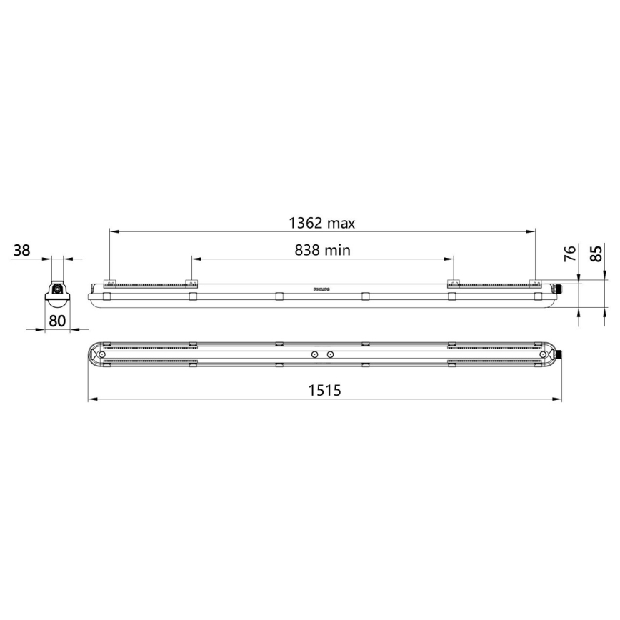 Philips - Techniczna oprawa świetlówkowa LED CORELINE LED/37,5W/230V 150 cm IP66