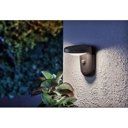 Philips - LED solarny kinkiet z czujnikiem ruchu i zmierzchu LED/1,2W/4V 1800 mAh 4000K IP44