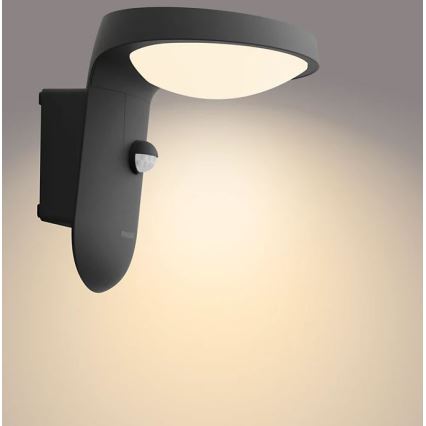 Philips - LED zewnętrzna lampa ścienna z czujnikiem LED/9W/230V 2700K IP44